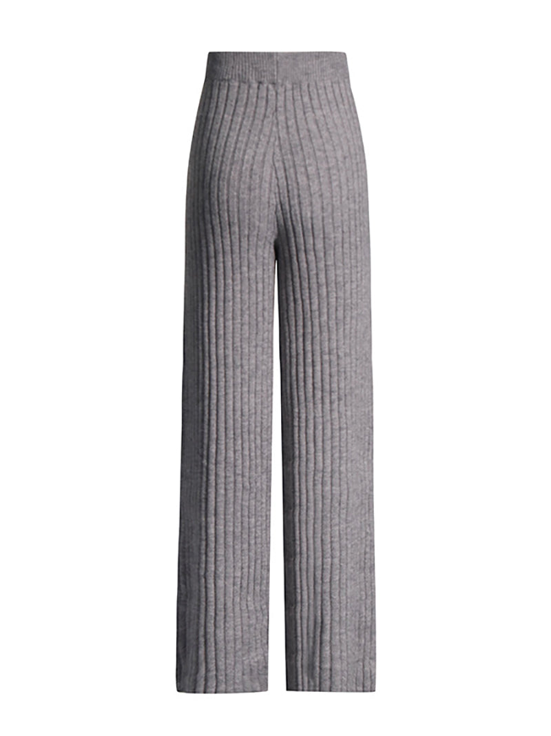 Ribbed Cashmere-blend Track Pants Casual Set