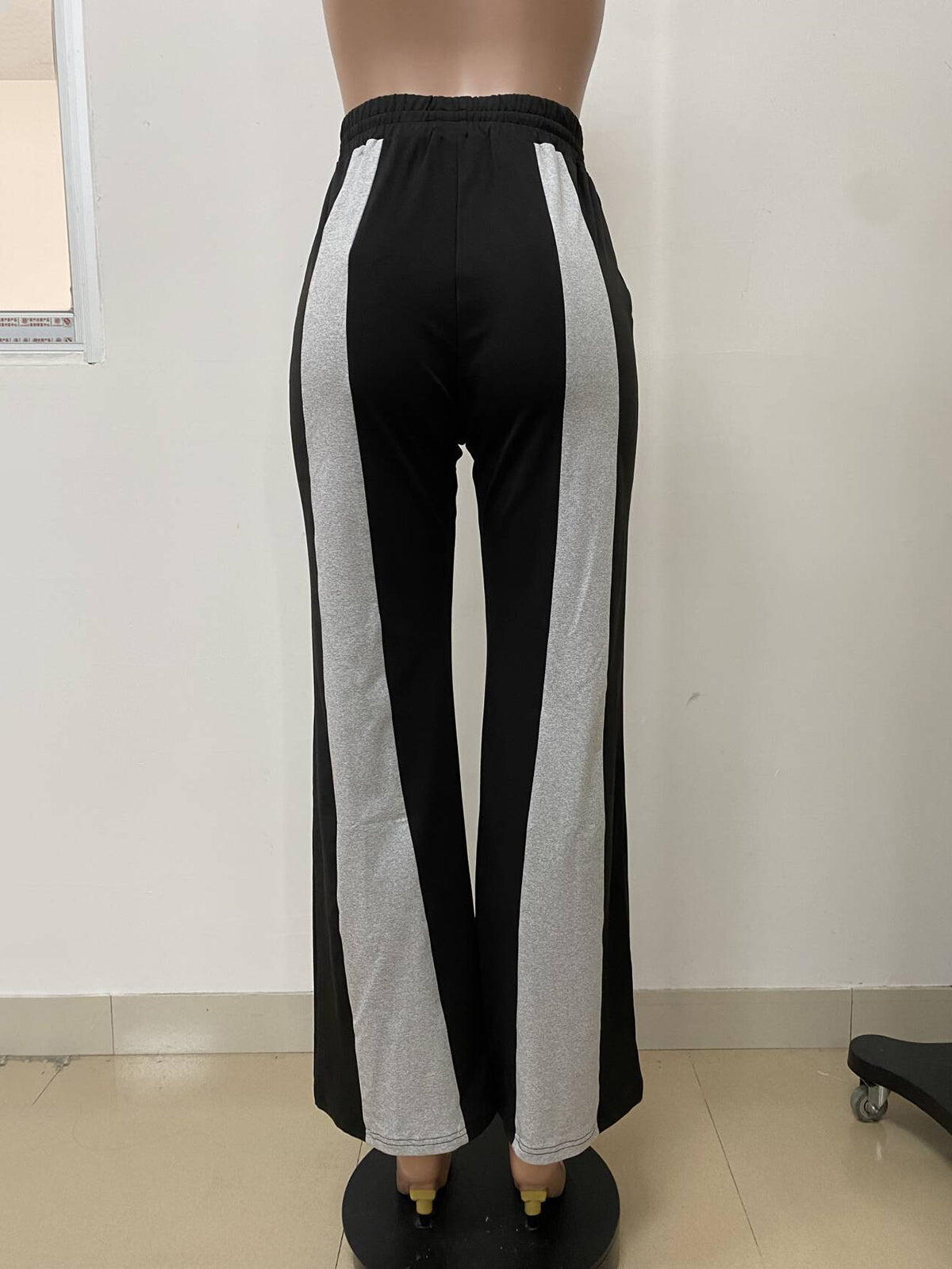 Casual Drawstring Waist Loose Colorblock Sweatpants