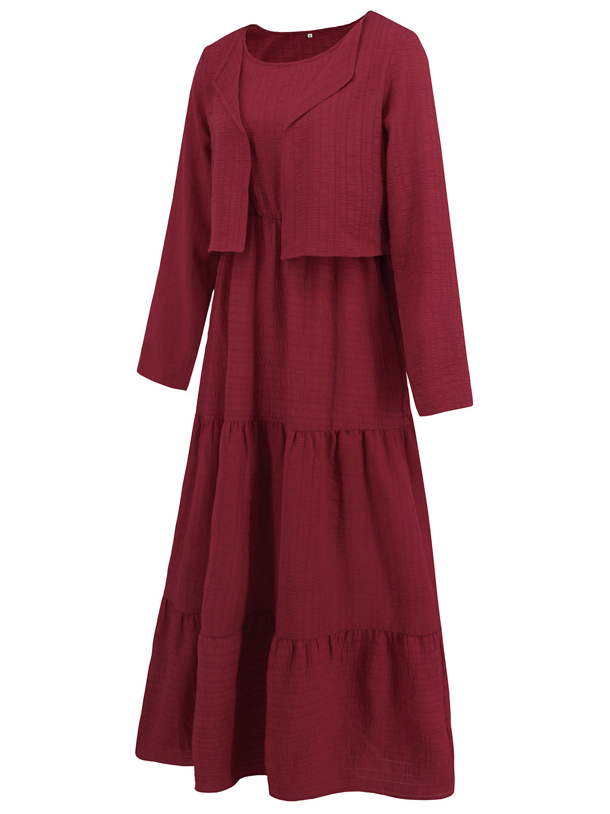 Fashion Long Sleeve Top Maxi Dress Set