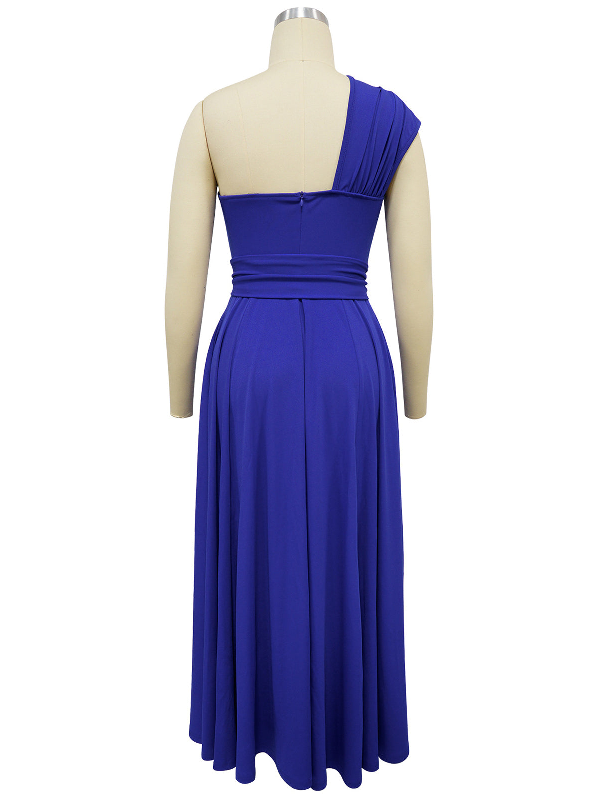 Casual Sleeveless Skew Collar Split Dress