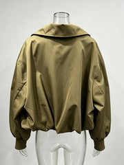 Layered Balloon Sleeve Cropped Jacket-boutique