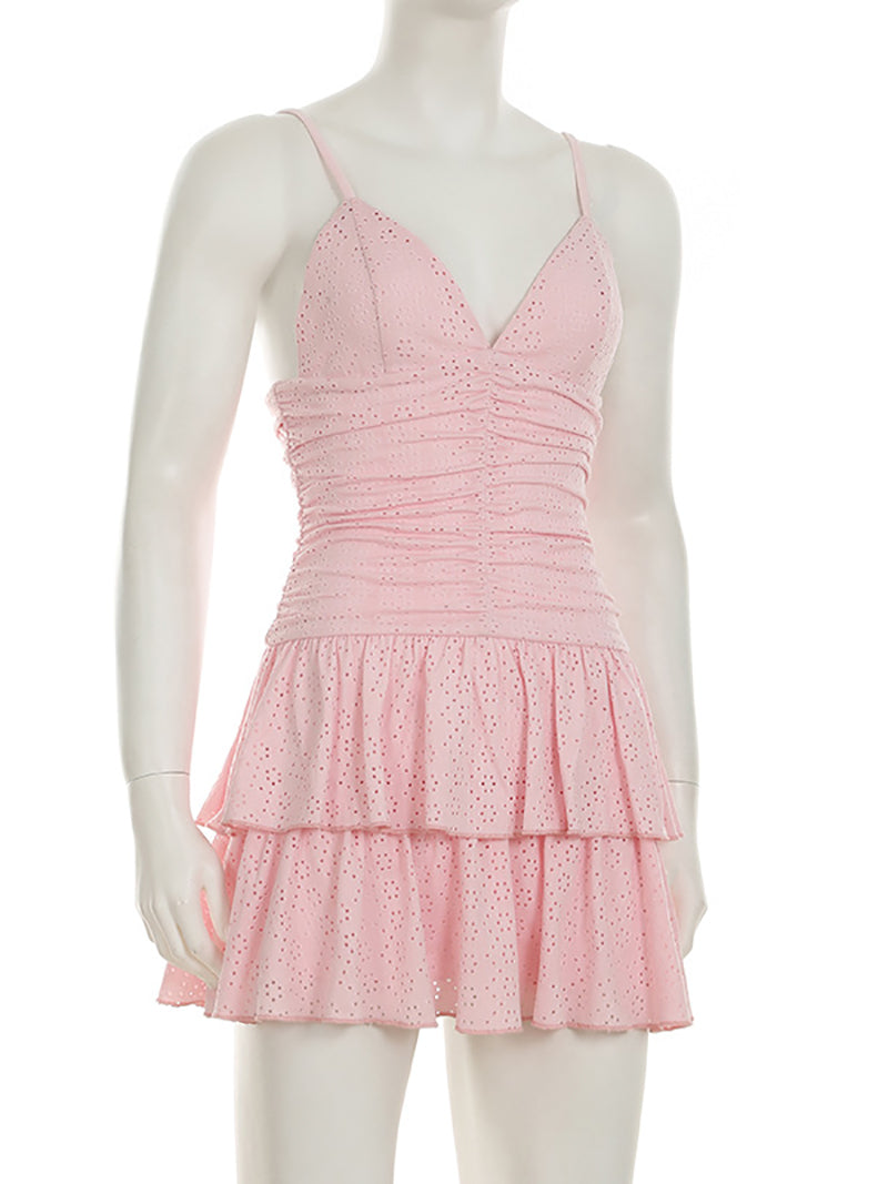 Sexy Ruffle Tiered Sling Dress
