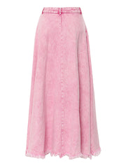 Fashion Tassel Washed Denim Long Skirts