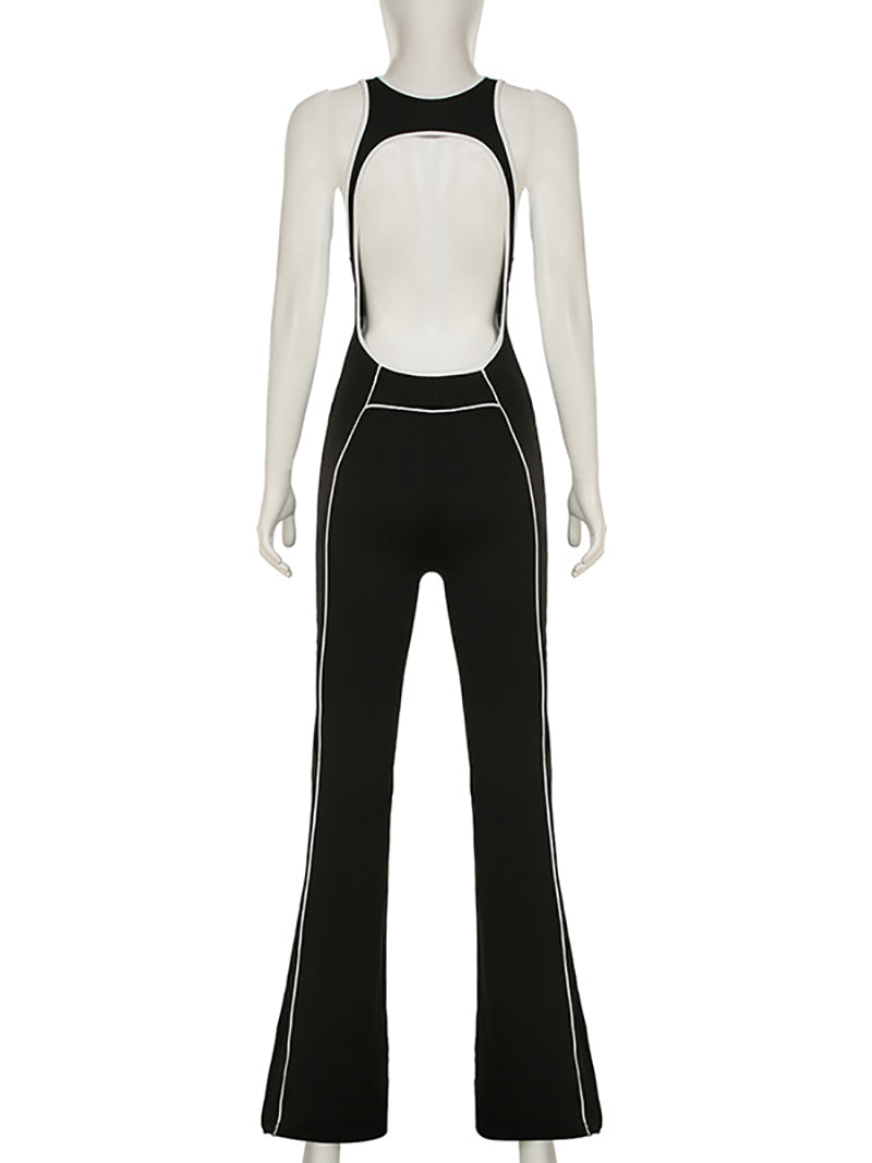 Casual Backless Jumpsuit Sports Fitness Yoga Wear