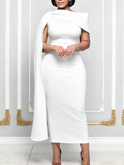 One Shoulder Bandage Evening Dress