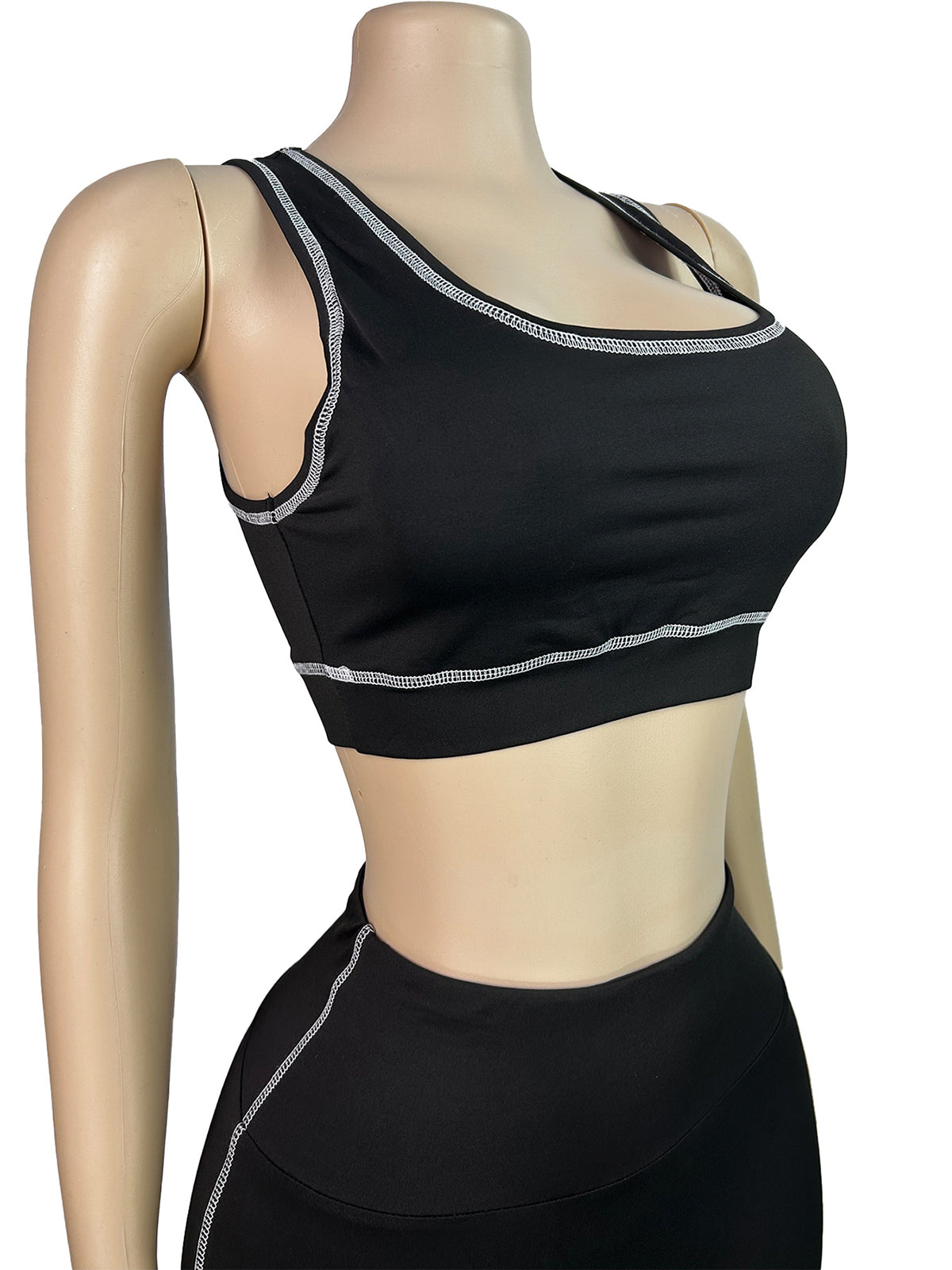 Vest Zip Top Skinny Pant Sports Three Piece Set