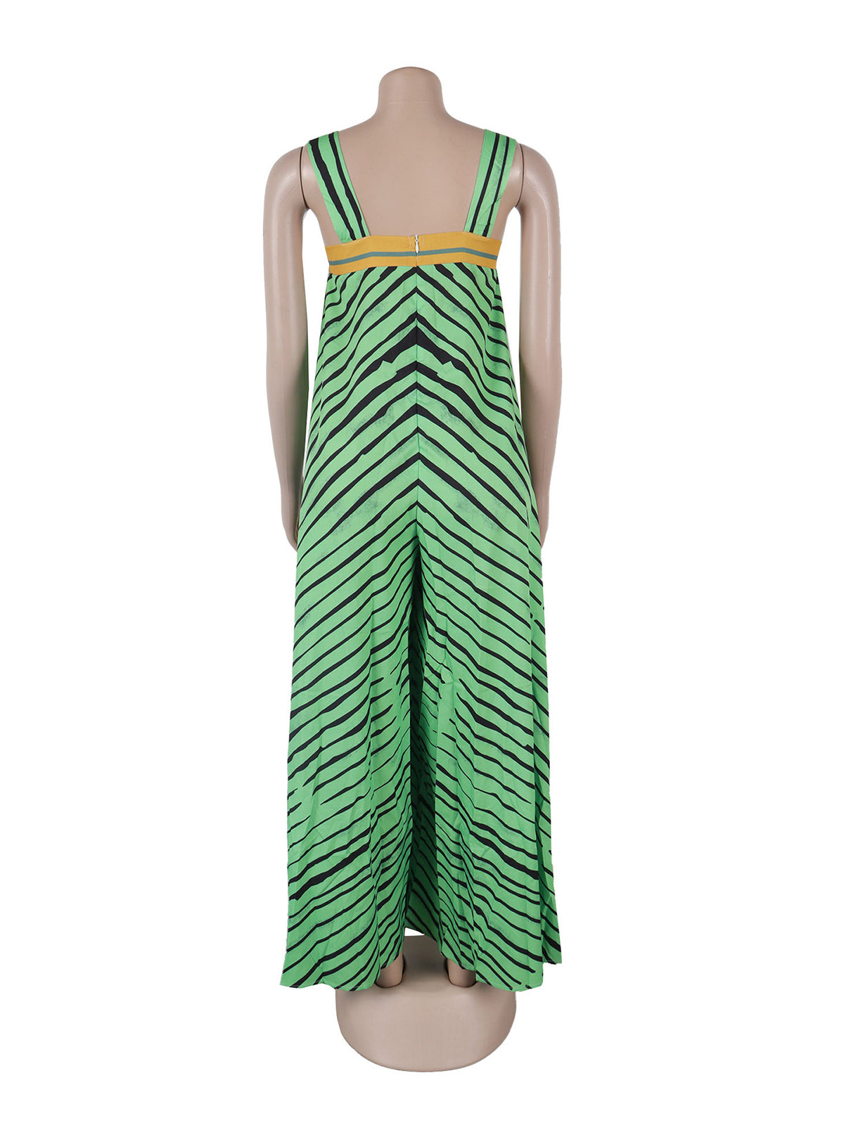 Sexy Striped Print Sleeveless Loose Wide Leg Jumpsuit