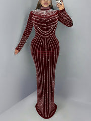 Elegant Rhinestones Party Evening Gown Dress