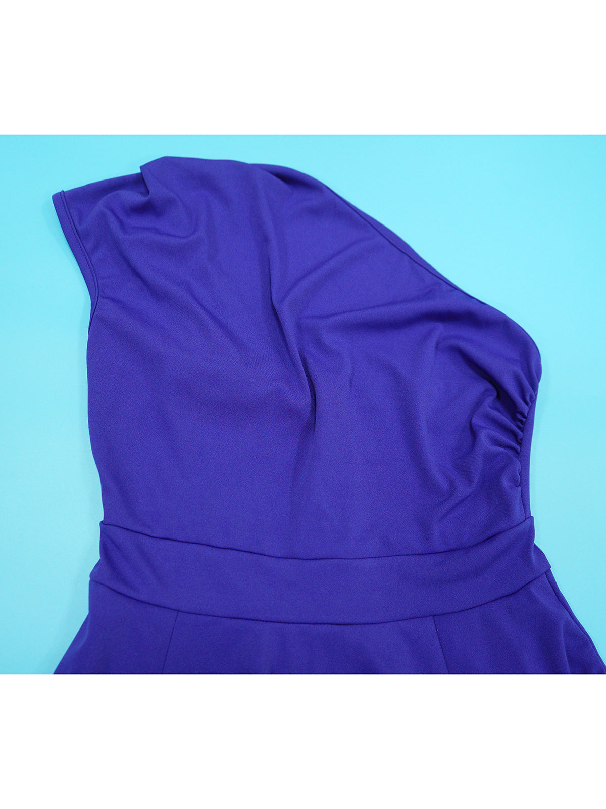 Casual Sleeveless Skew Collar Split Dress