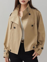 Retro British Double-Breasted Loose Jacket