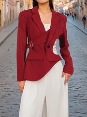 Sexy Asymmetrical Hollow out Blazer