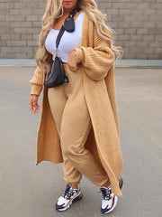 Fashion Casual Knit Cardigan Coats