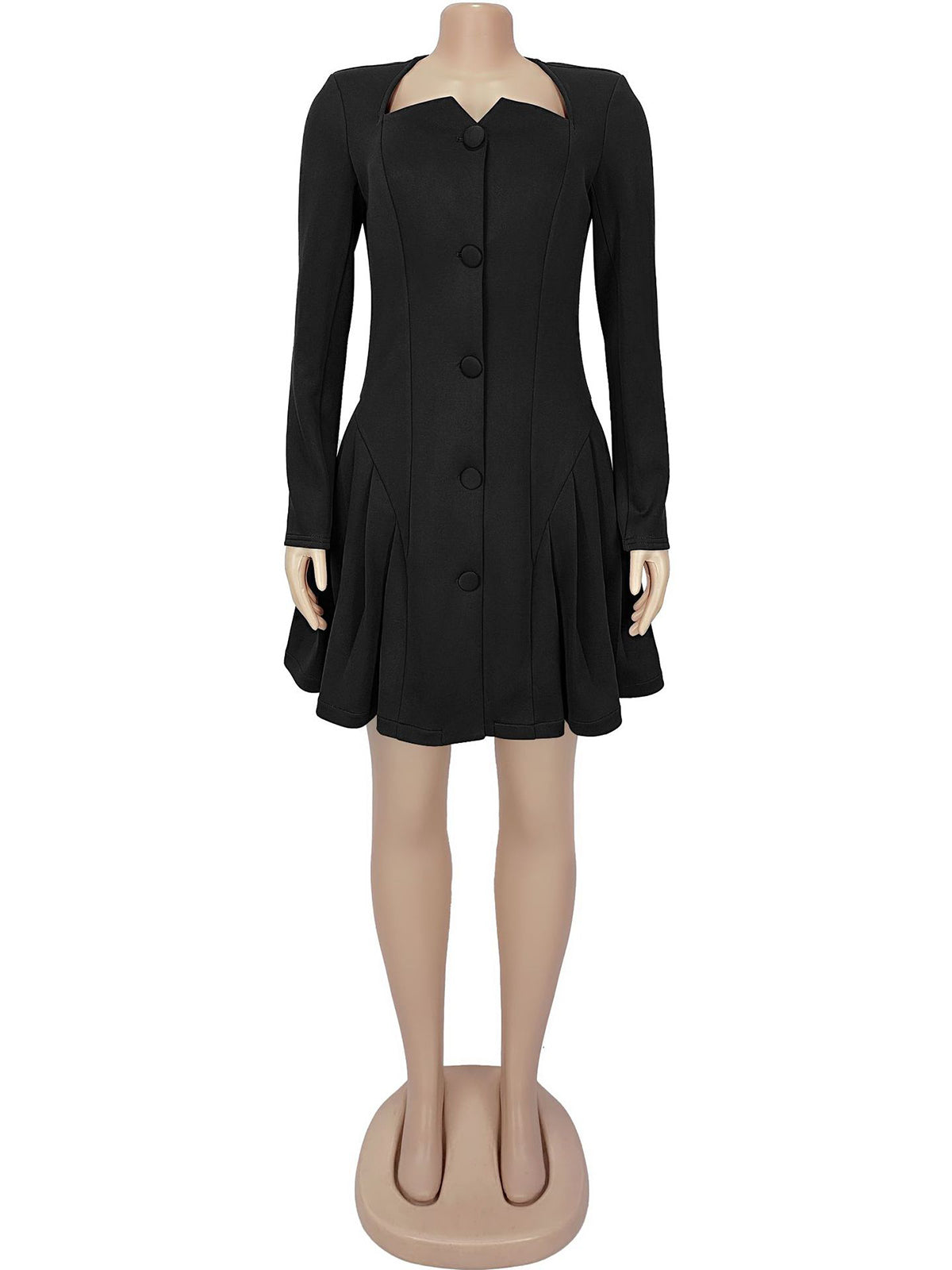 Elegant Deep V Cinched Waist Ruffles Mini Dress