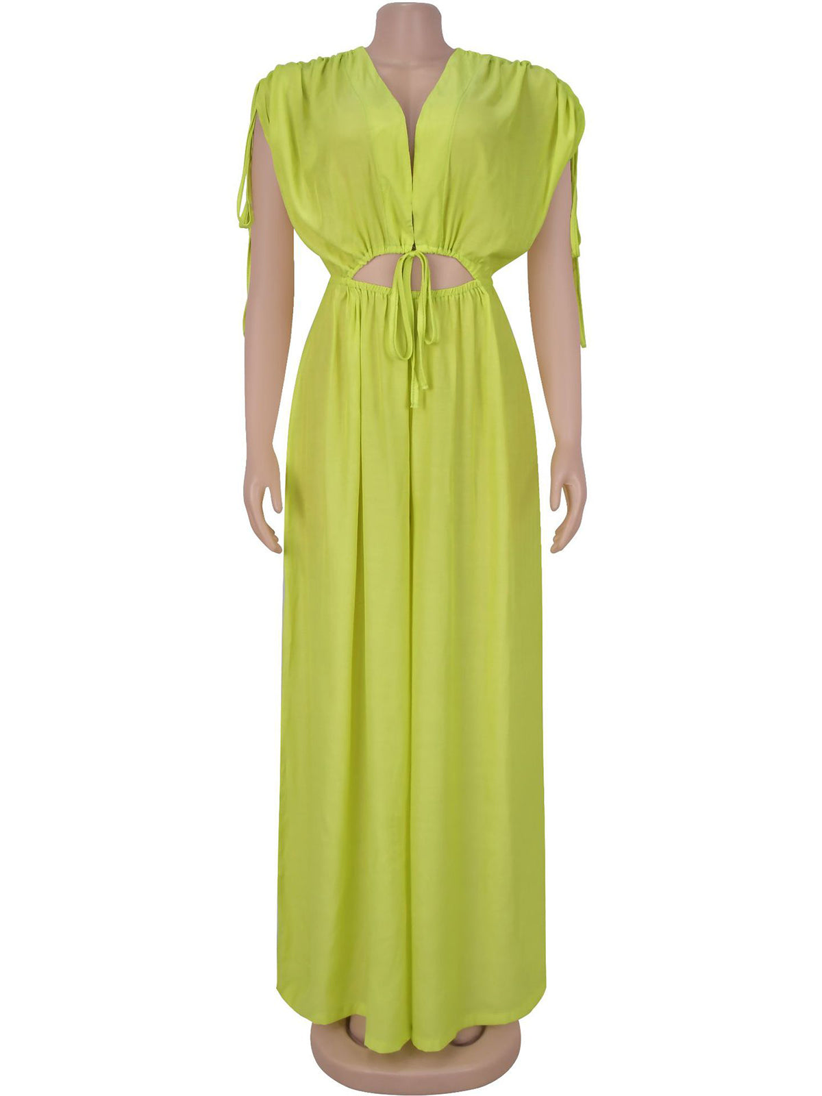 V Neck Batwing Sleeve Casual Wide Leg Jumpsuit