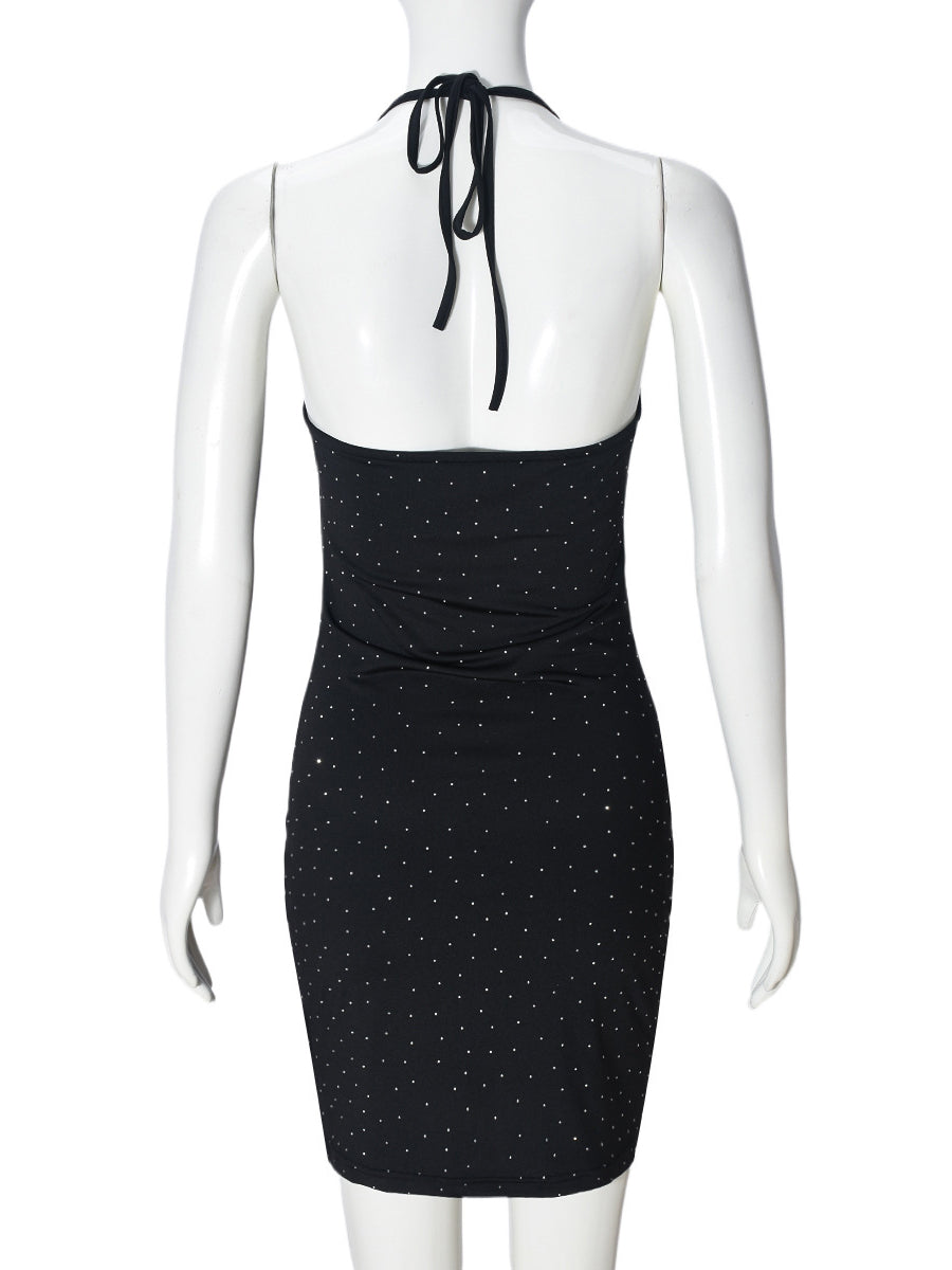 Sexy Halter Backless Package Hip Dress