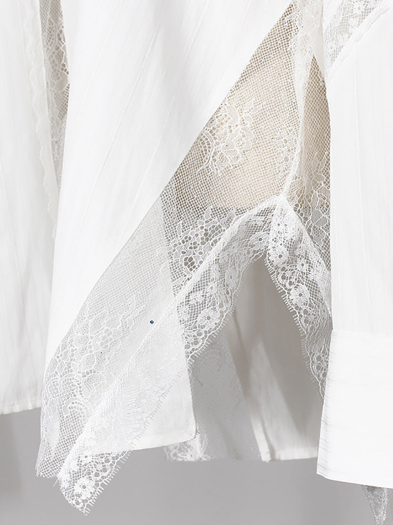 Casual Loose Lace Patchwork Shirt