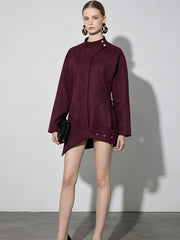 Asymmetric Solid Tailored Blazer-boutique