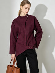 Asymmetric Solid Tailored Blazer-boutique