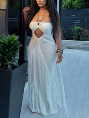 Sexy Hollow Out Crochet Fringe Dress