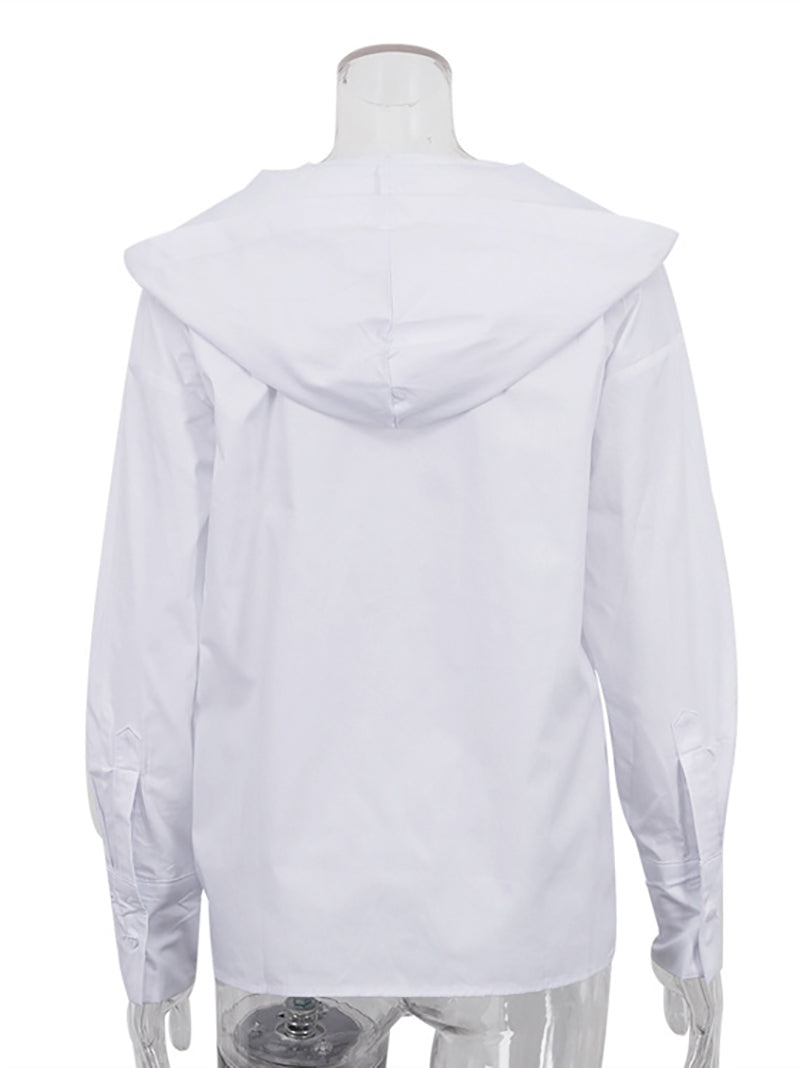 Casual Loose Hooded Shirt