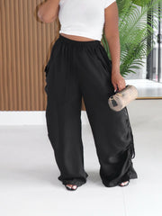 High Waist Drawstring Harem Pants