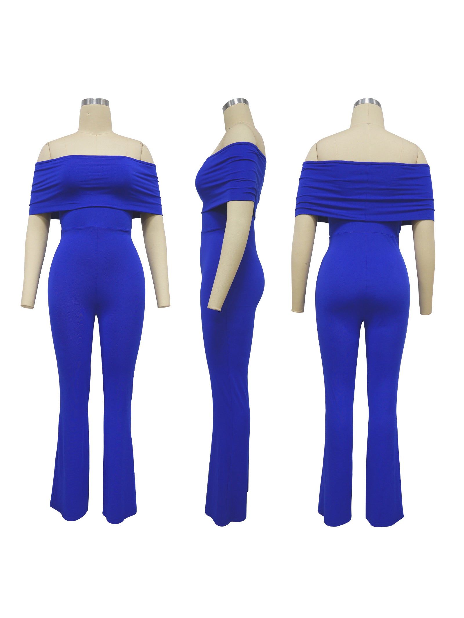 Sexy Solid color Off Shoulder Jumpsuit