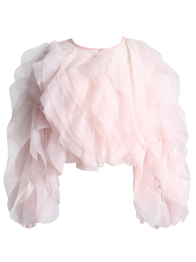 Fashion Ruffles Long Sleeve Shirt