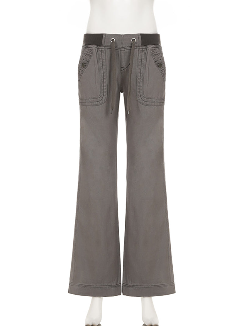 Vintage Drawstring Cargo Pants