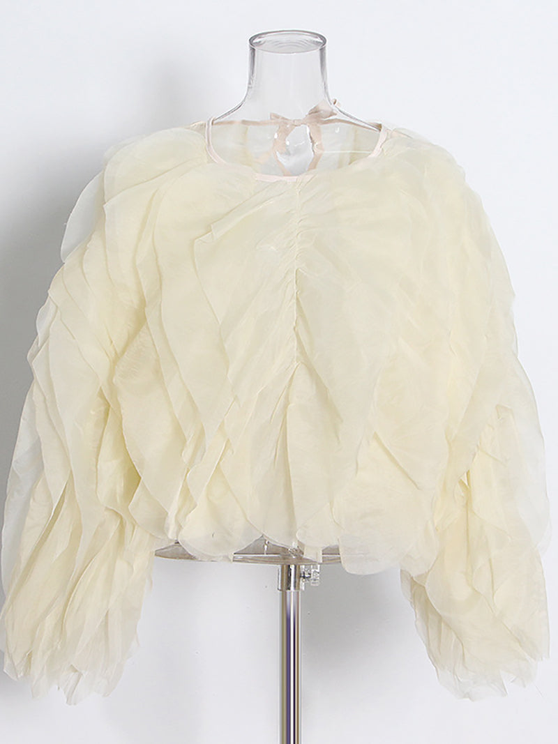 Fashion Ruffles Long Sleeve Shirt