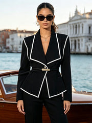 Women's Elegant V-Neck Blazer-boutique
