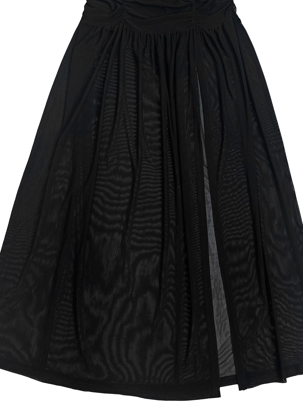 Sexy Mesh Halter Neck Backless Maxi Dress
