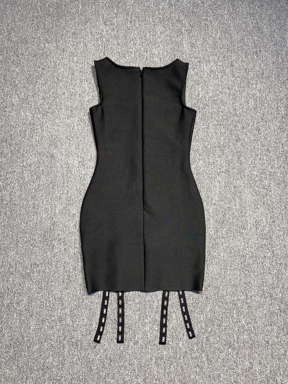 Fashion Suspender Detail Split Leg Mini Dress