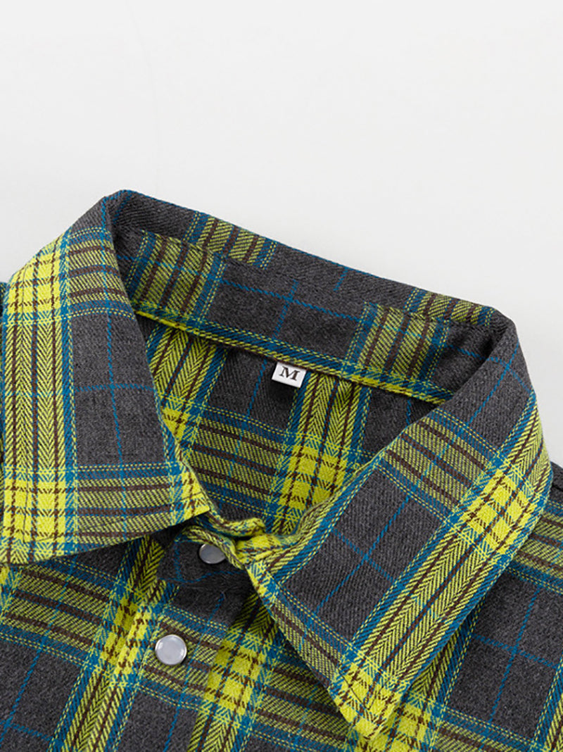 Vintage Loose Plaid Shirt