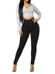 Fashion High Waist Skinny Jeans Pencil Pants