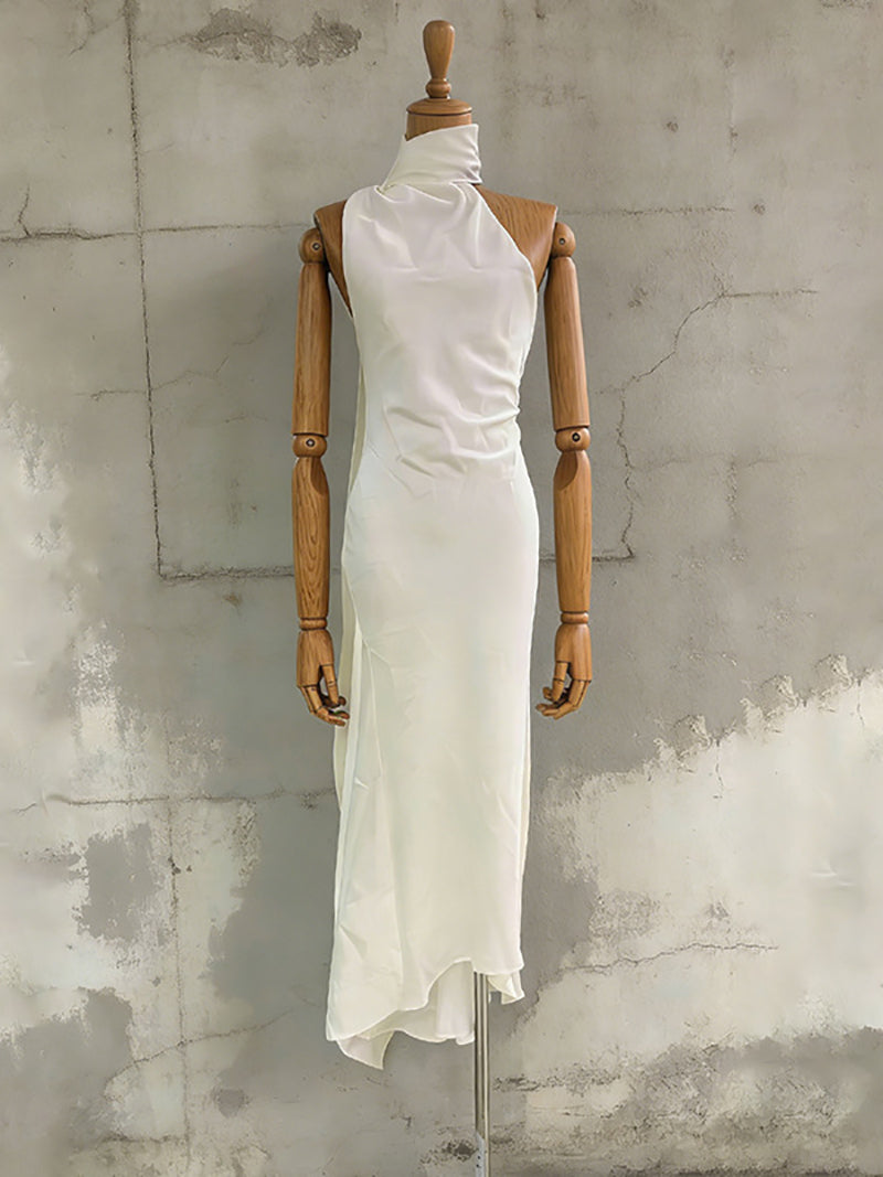 Fashion Ribbon Backless Maxi Dress
