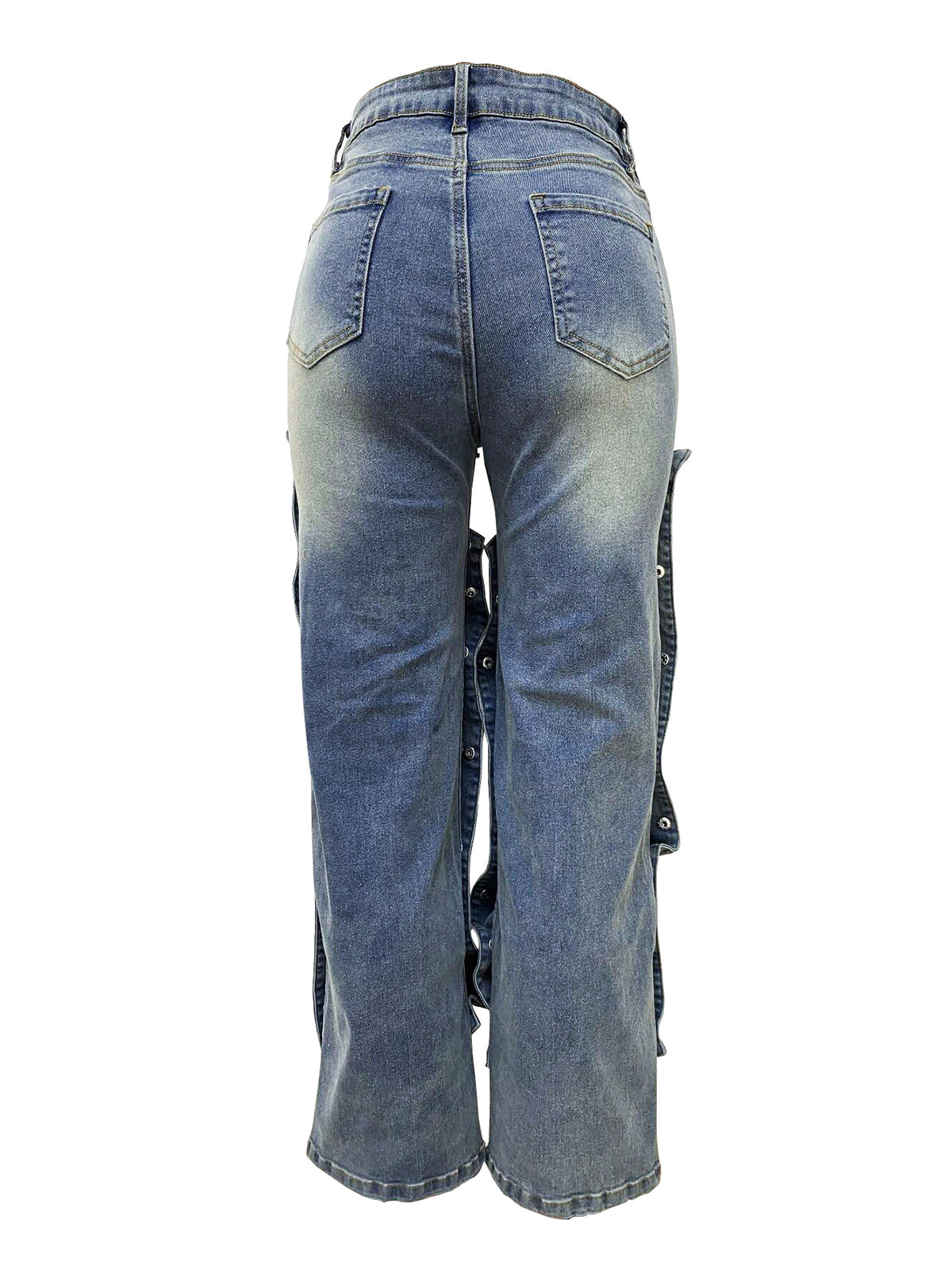 Fashion Denim Decorate Loose Casual Jeans