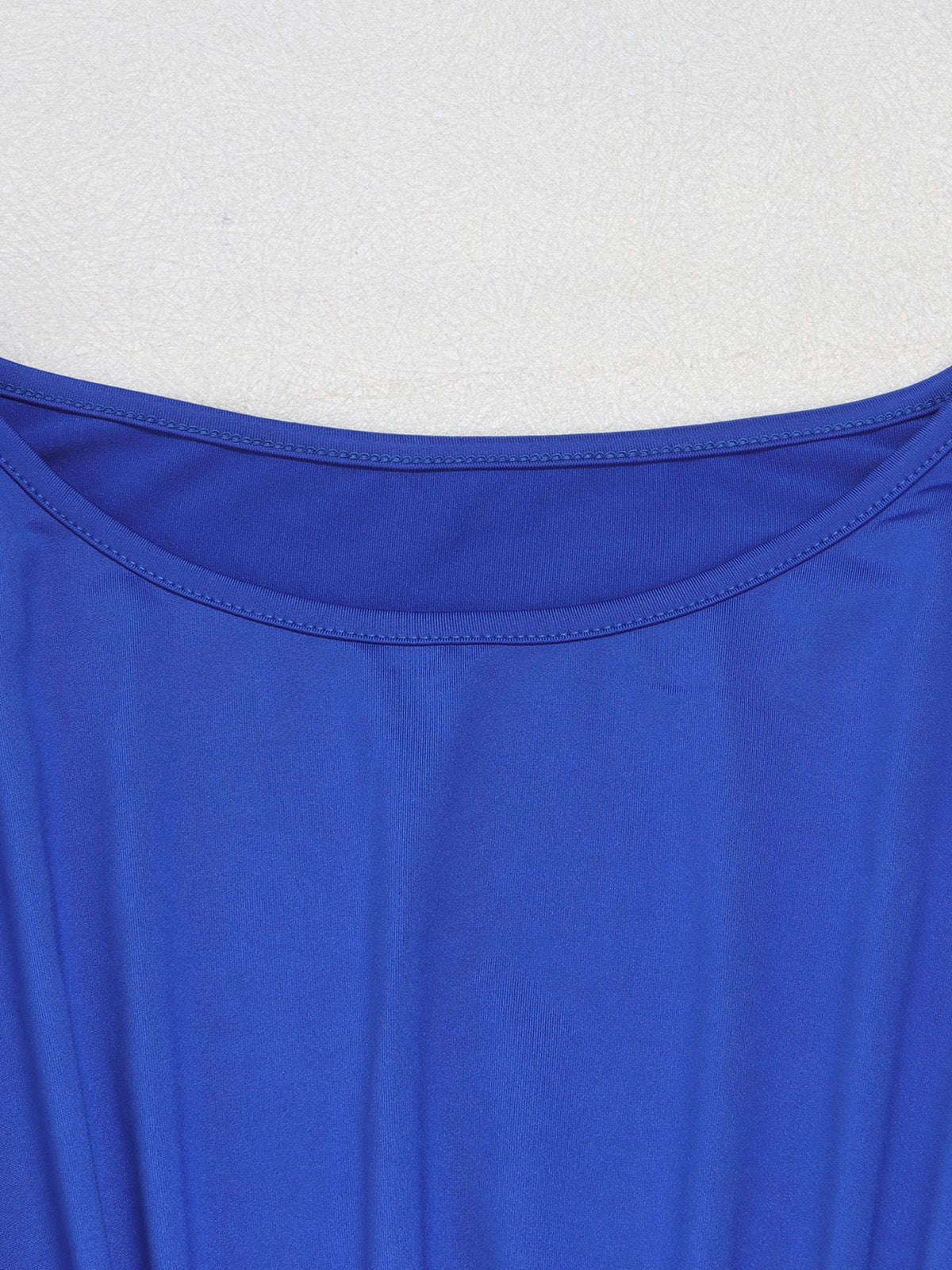 Casual Round Neck Cinched Waist Top and Pants Set