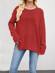 Casual Crewneck Oversized Knit Sweater