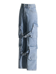 Straight Leg Pockets Daily Denim Jeans