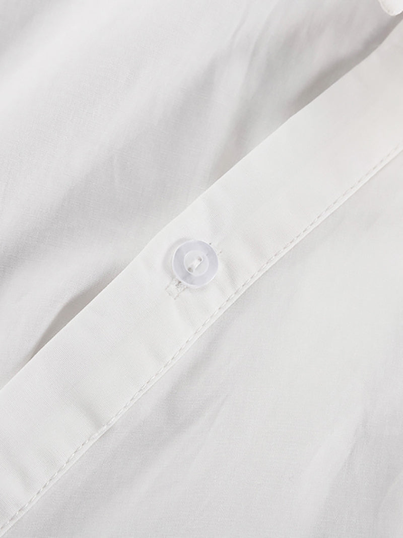 Fashion Asymmetrical Single Breasted Slim Shirt