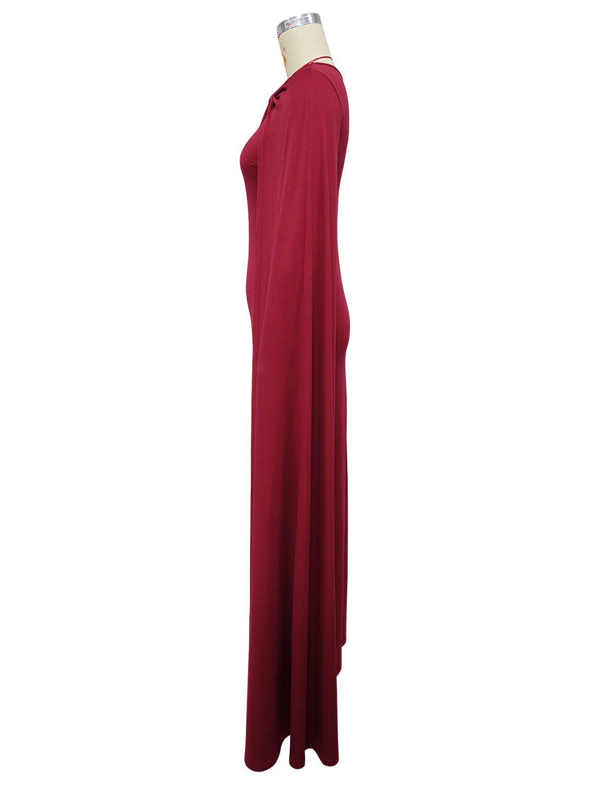 Fashion High Neck Cape Maxi Dress