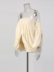 Fashion Off Shoulder Draped Top