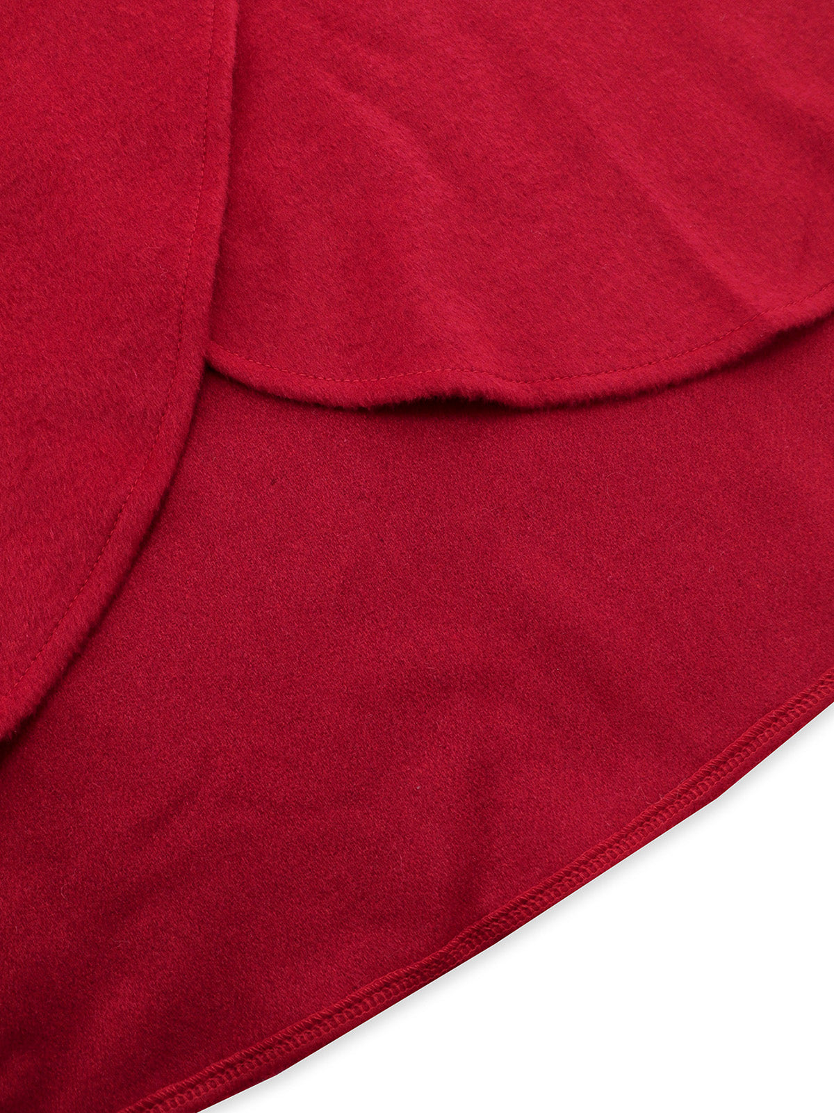 Wool Blends Ponchos Shoulder Clasp Short Cape Coat
