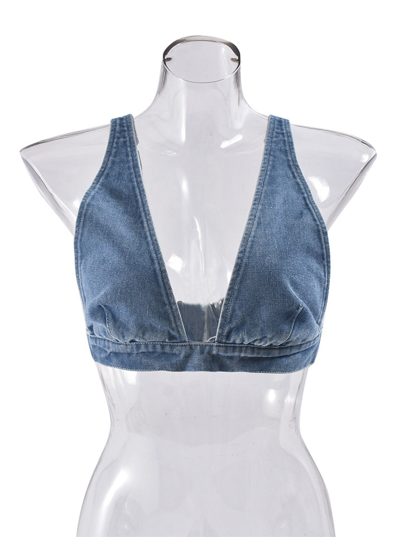 Casual Denim Tank Top