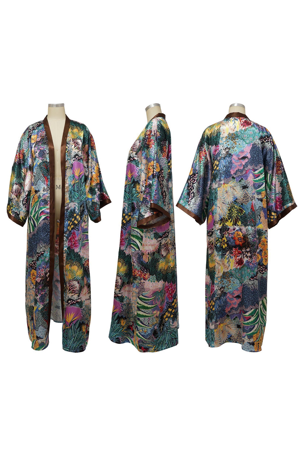 Fashion Print Loose Beach Cover-up Coat