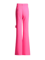 Three-dimensional Flower High-Waist Suit Pants