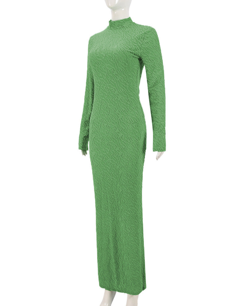Casual Round Neck Bodycon Maxi Dress