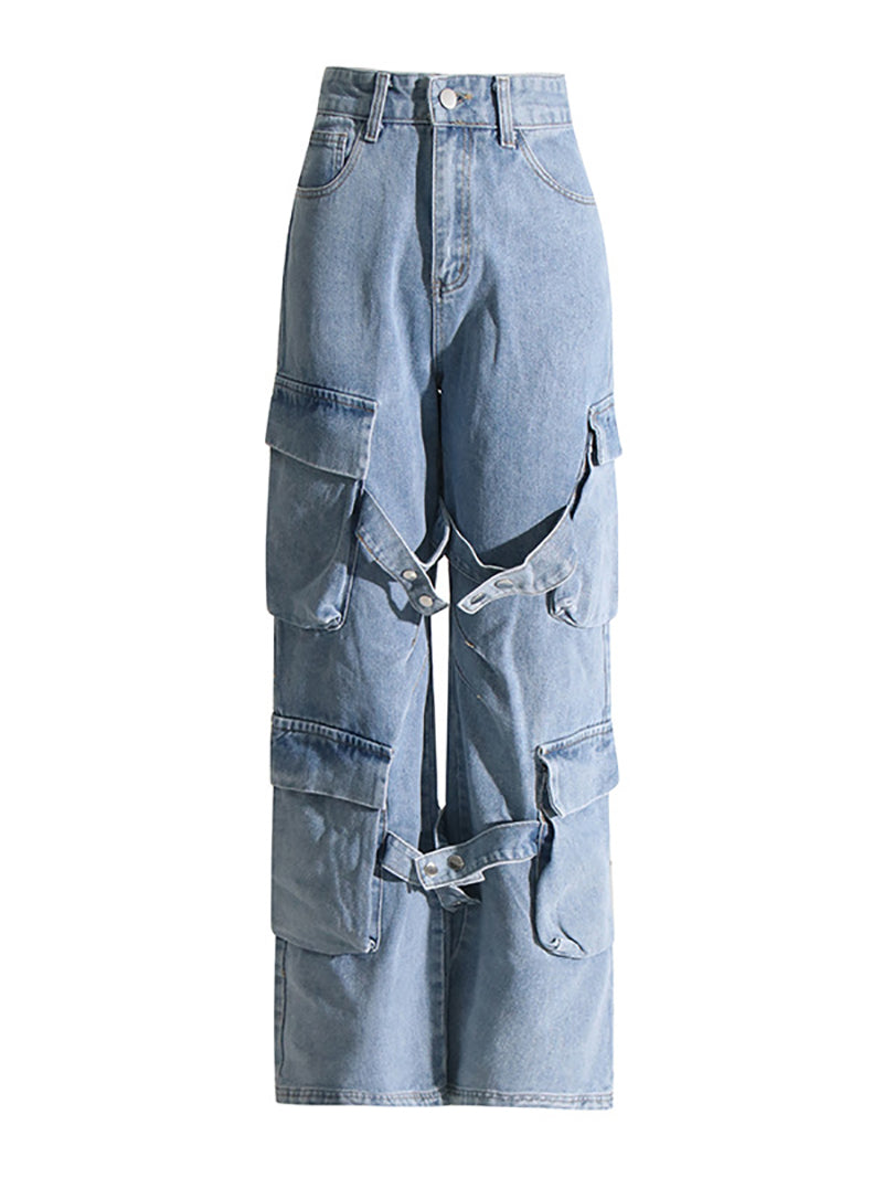 Straight Leg Pockets Daily Denim Jeans