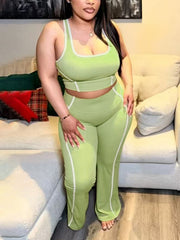 Casual Tank Top and Pant Sports Two Piece Set