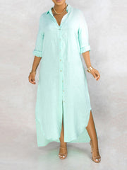 Sexy Boho Robe Loose Shirt Dress
